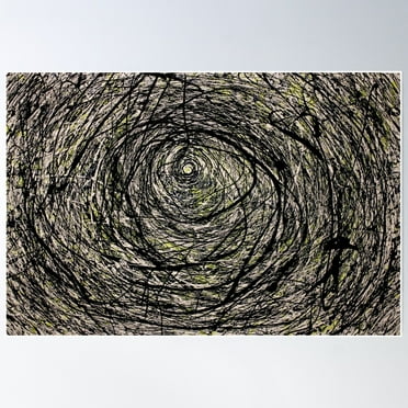 DOPAPRINT Abstract Landscape Illustration With A Silver Full Moon