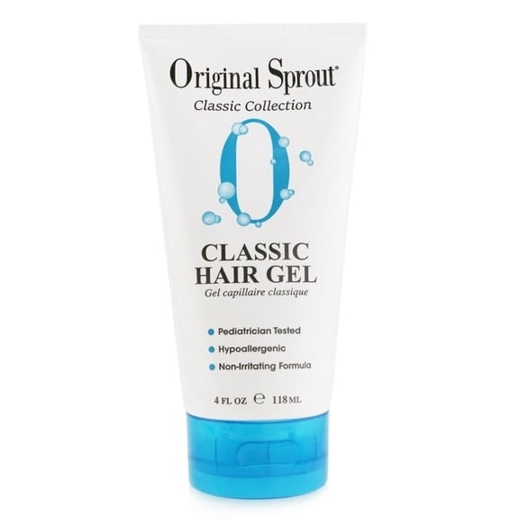Original Sprout Classic Hair Gel, 100% Vegan, Medium Hold, Sensitive Skin, All Hair Types, 4oz Tube