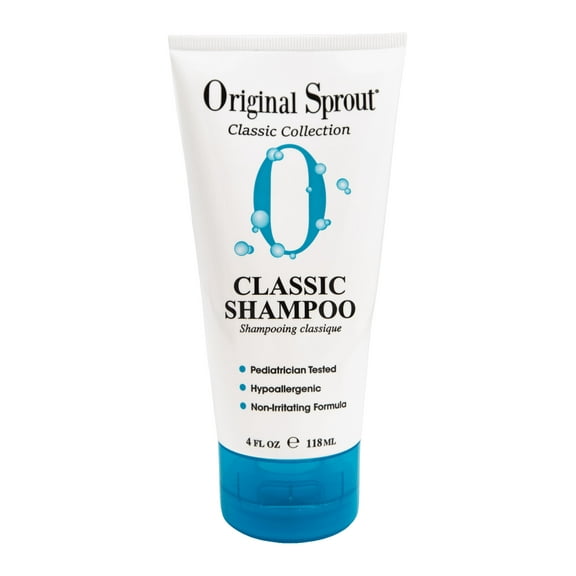 Original Sprout Classic Shampoo, 100% Vegan, Hypoallergenic, Sensitive Skin, Hypoallergenic, All hair types, 4oz Tube