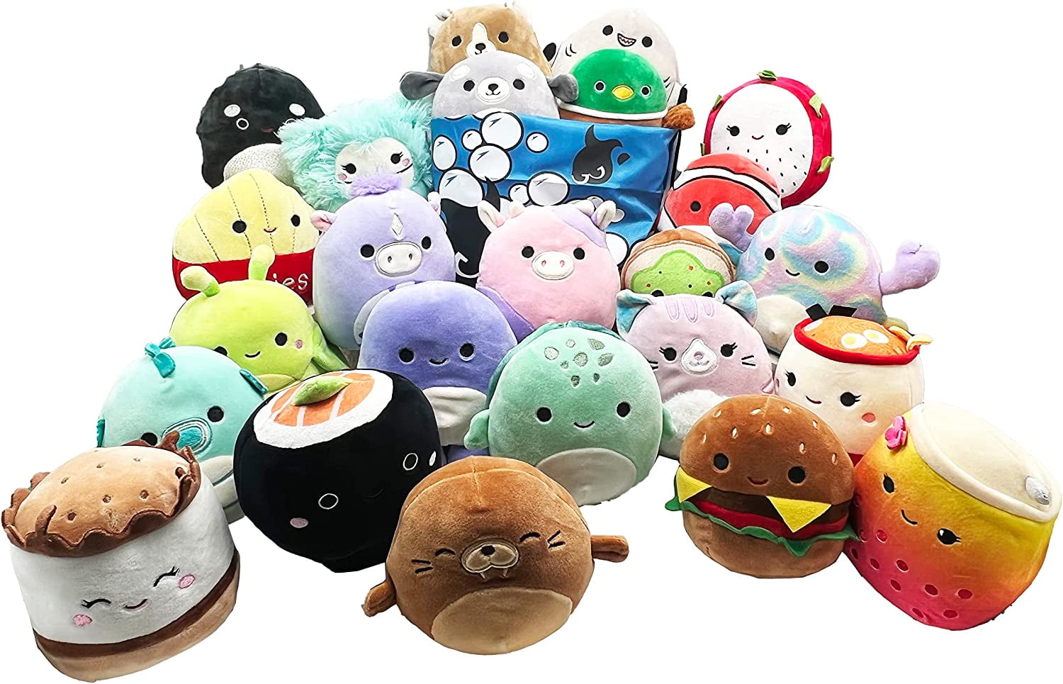 Original Squishy Toys 5 Plushies Mystery Bag 5 Pack Assorted Set Licensed for Squishmallows Exclusive Edition Walmart