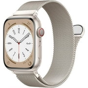 Original Stainless Steel Compatible with Apple Watch Band 38mm 49mm, Magnetic Clasp Replacement Band for iwatch Series 9, Ultra 2, SE, Ultra, 8 7 6 5 4 3 2 1, Women & Men Watch Bands for iWatch