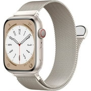 Original Stainless Steel Compatible with Apple Watch Band 38mm ~49mm, Magnetic Clasp Replacement Band for iwatch Series 9, Ultra 2, SE, Ultra, 8 7 6 5 4 3 2 1, Women & Men Watch Bands for iWatch