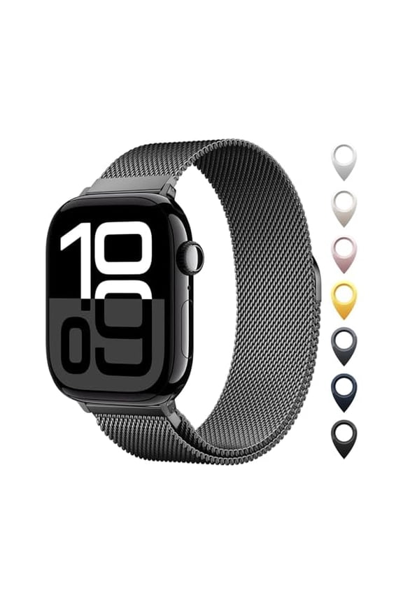 Original Stainless Steel Mesh Loop Compatible with Apple Watch 38mm 40mm 41mm 42mm 44mm 45mm 46mm 49mm Women Men, Magnetic Clasp Replacement for iWatch Bands Series 11 10 9 8 7 6 5 4 Ultra SE 3 2 1