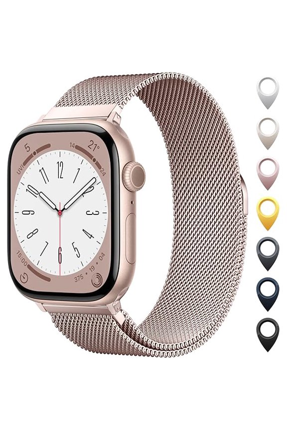 Original Stainless Steel Mesh Loop Compatible with Apple Watch Bands 38mm 40mm 41mm 42mm 44mm 45mm 46mm 49mm Women Men, Magnetic Clasp Replacement for iWatch Strap Series 11 10 9 8 7 6 5 4 Ultra SE