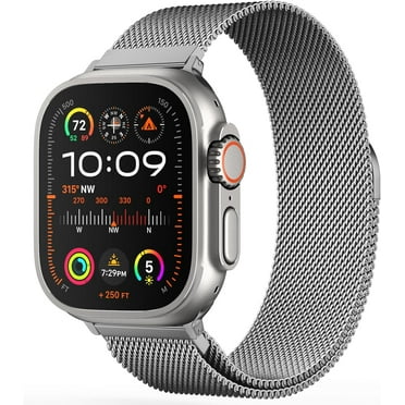 Original Stainless Steel Milanese Loop Compatible with Apple Watch Band 38mm 40mm 41mm 42mm 44mm 45mm 49mm, Magnetic Clasp Replacement Band for iwatch Series Ultra/Ultra2, SE 9 8 7 6 5 4 3 2 1, Women