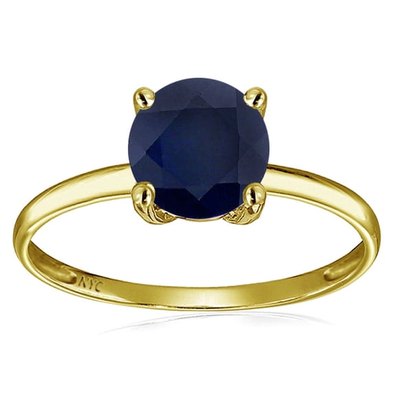 Original Star K� 7mm Round Genuine Black Sapphire Solitaire Engagement Ring