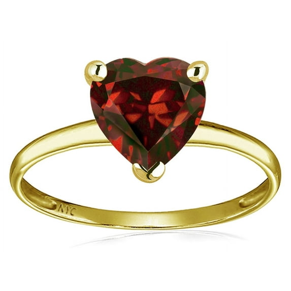 Original Star K� Genuine Garnet Heart Shape 8mm Solitaire Engagement Ring
