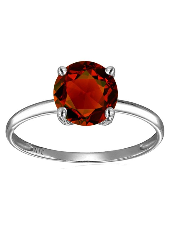 Original Star K� Genuine Garnet Round 7mm Solitaire Engagement Ring