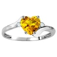 thumbnail image 1 of Original Star K� Heart Shape 6mm Genuine Citrine bypass Ring, 1 of 9