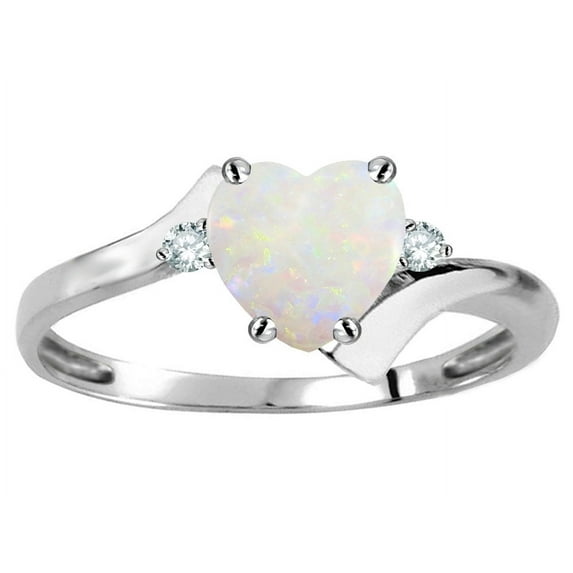 Original Star K� Heart Shape 6mm Genuine Opal bypass Ring