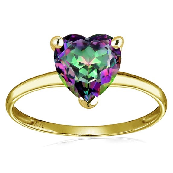 Original Star K� Mystic Rainbow Topaz Heart Shape 8mm Solitaire Engagement Ring
