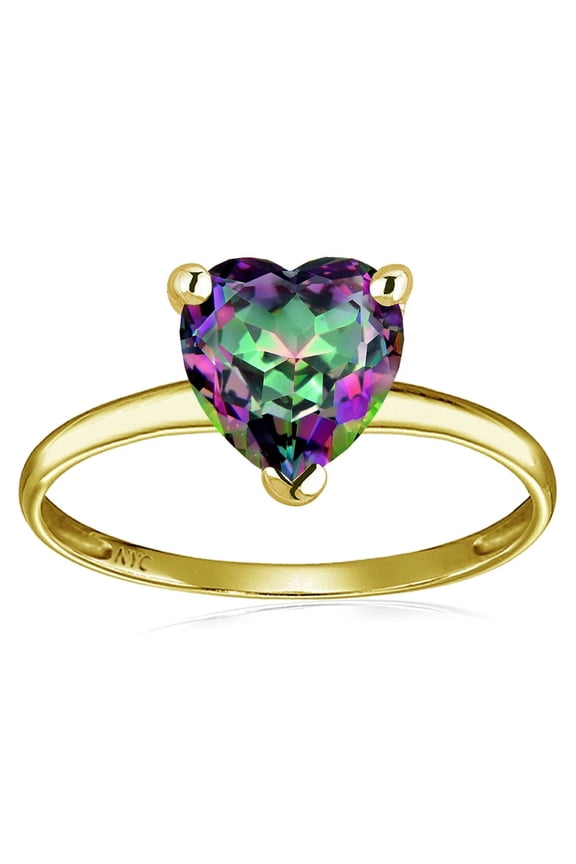 Original Star K� Mystic Rainbow Topaz Heart Shape 8mm Solitaire Engagement Ring