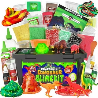 Kicko Unicorn Slime Making Set - 88 Piece DIY Kit with Storage Box - Fluffy, Beads, Glitter, Glue, Glow in The Dark, Color Dyes - Slime Supplies for