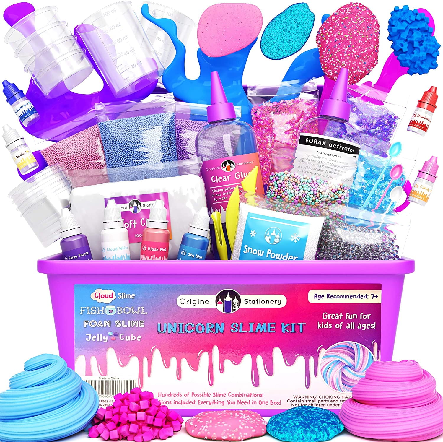Original Stationery Fluffy Slime Kit for Girls Everything in One Box to  Make Ice Cream Slimes, Make Fluffy, Butter, Cloud & Foam Slimes!