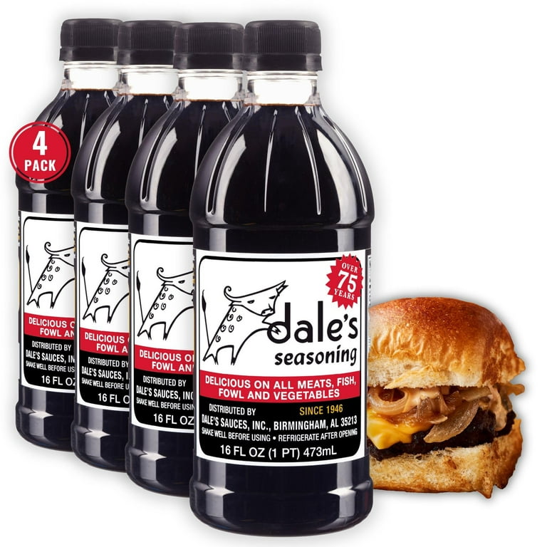Original Steak Seasoning By Dale's, Gluten Free, No Cholesterol | Delicious  on All Meats, Fish, and Vegetables | 16 oz Bottle | No Long Marinating
