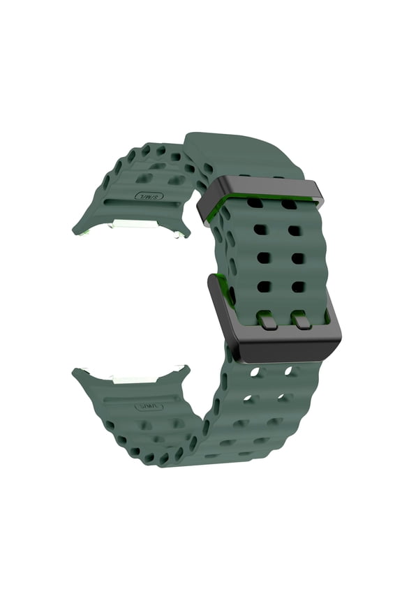 Original Strap for Samsung Galaxy watch Ultra Band 47mm accessories Marine Silicone Sport Bracelet Correa Galaxy watch 7 Ultra (dark green,Galaxy watch Ultra)