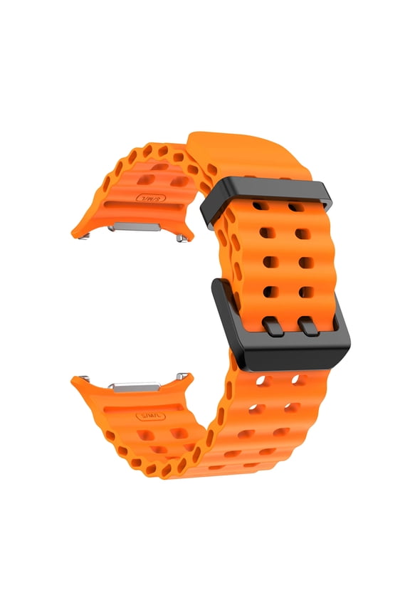 Original Strap for Samsung Galaxy watch Ultra Band 47mm accessories Marine Silicone Sport Bracelet Correa Galaxy watch 7 Ultra (orange,Galaxy watch Ultra)