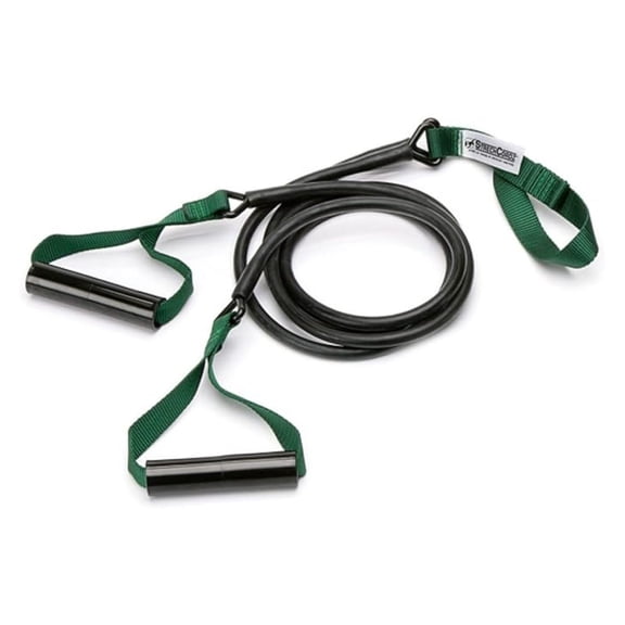 Original StrechCordz with Handles, Swimming Resistance Bands, Dryland Training, 5 Resistance Levels (Green 8-24lbs)