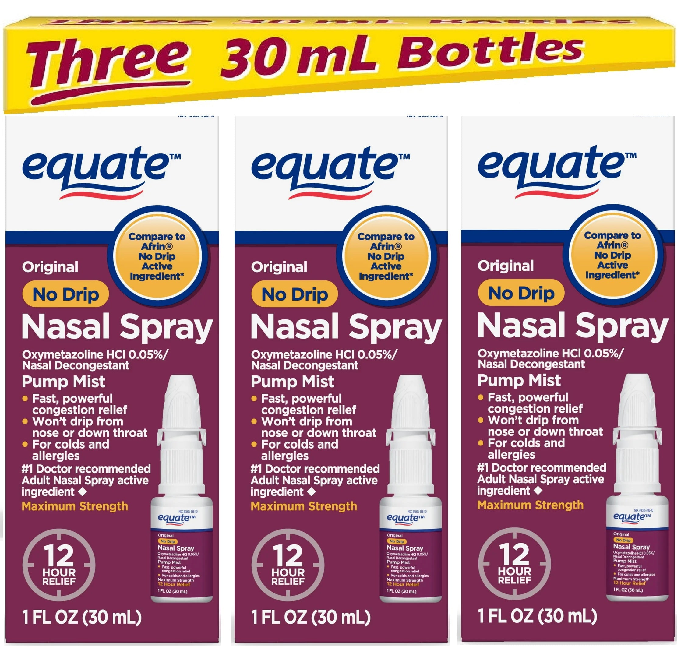 Equate Maximum Strength 12 Hour Allergy & Sinus Relief Nasal