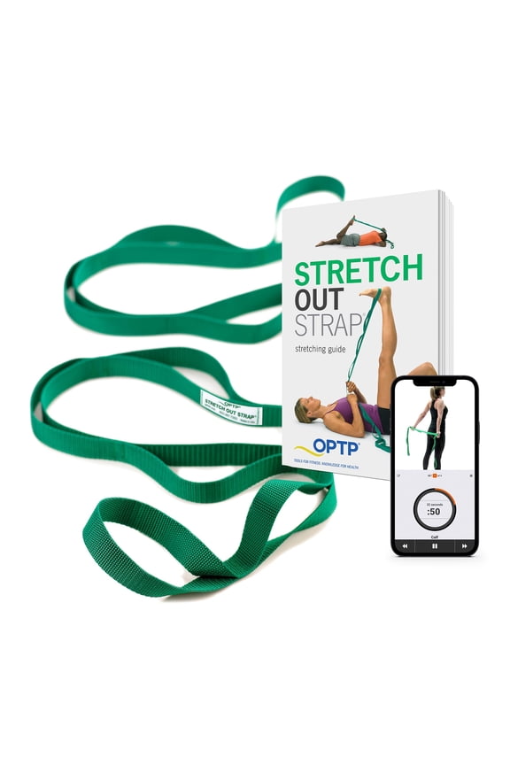 The Original Stretch Out Strap with Exercise Book, Top Choice Stretch Out Straps for Physical Therapy, Yoga Stretching Strap or Knee Therapy Strap by OPTP