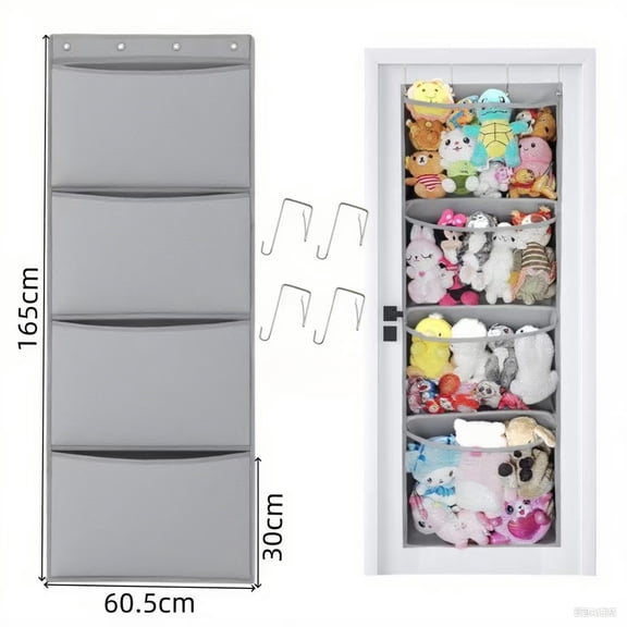 Original Stuffed Animal Storage - Over Door Organizer for Stuffies, Baby Ideas Holder, Toy Plush Hammock Hanging Net Big Girls Toddler Large Bag Animals Stuffy Behind