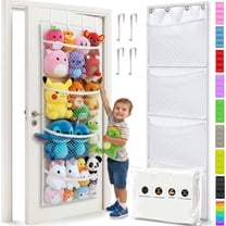 The Original Stuffed Animal Storage - Over Door Organizer for Stuffies, Baby Ideas Holder, Toy Plush Hammock Hanging Net Big Girls Toddler Large Bag Animals Stuffy Behind
