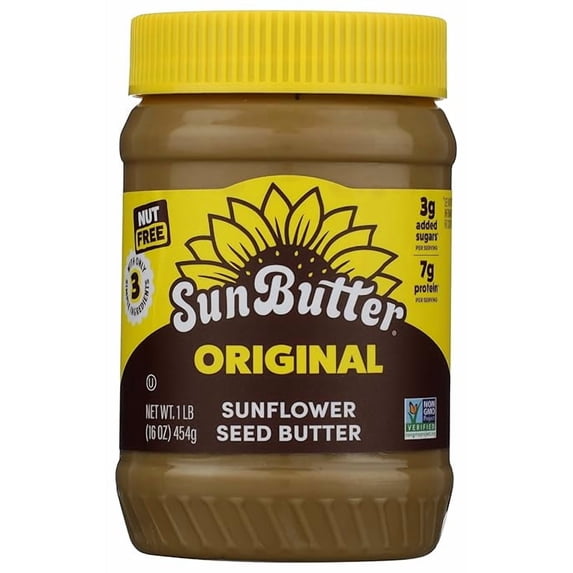 Original Sunflower Seed Butter, 16 oz Nut-Free Spread with 7g Plant-Based Protein, Roasted Rich & Savory Flavor, Smooth Texture | Vegan, Kosher & Non-GMO