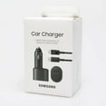 thumbnail image 1 of Original Super Fast Charging Adaptive Dual Port Car Adapter 45W Charger for Samsung Galaxy Note9 [1x 45W Car Plug + 1x 4FT USB C PD Cable] - Black (New in Retail Box), 1 of 3