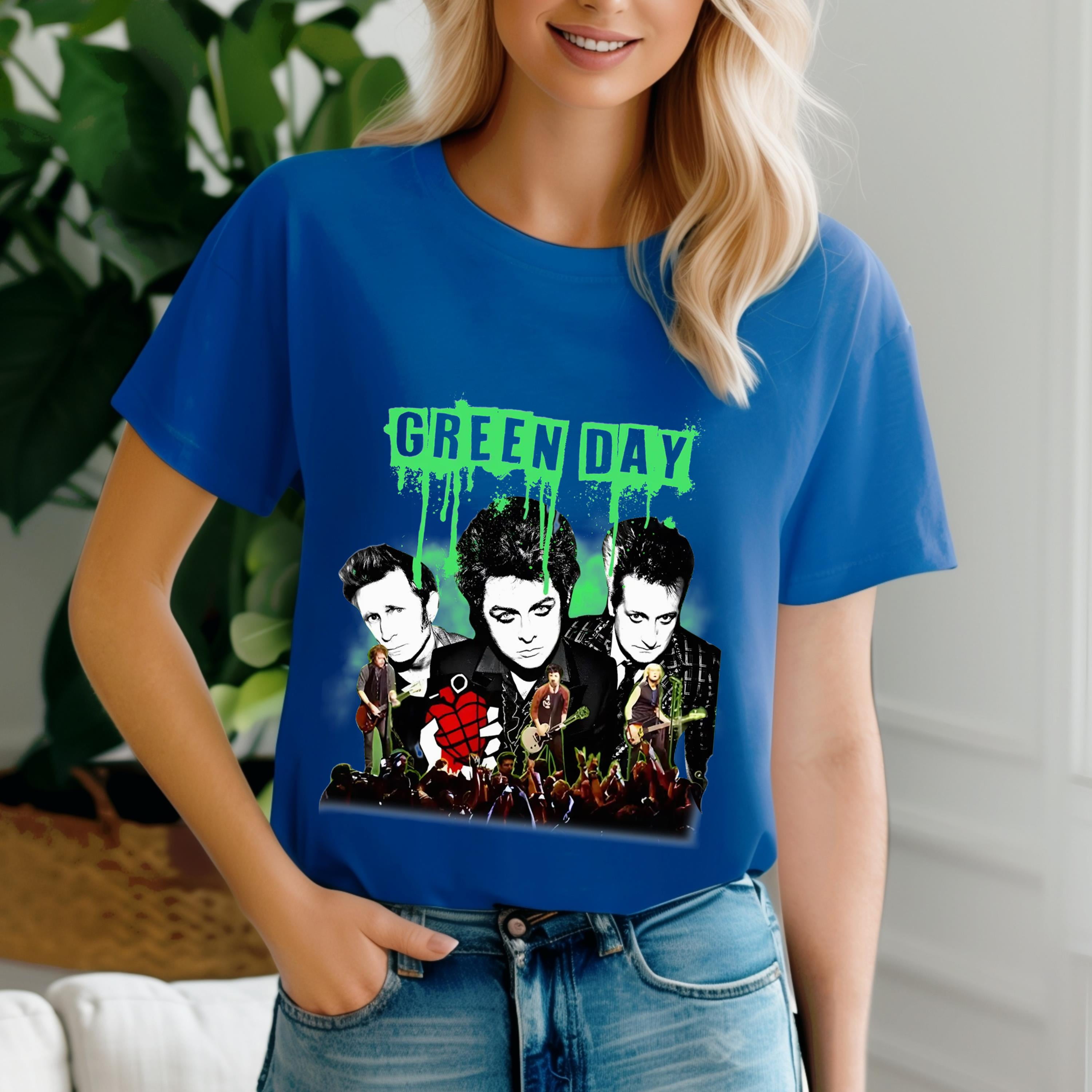 Original Tshirts 1971 USTEE UNISEX ,Green Day The Saviors 2024 Tour Shirt 2 sides