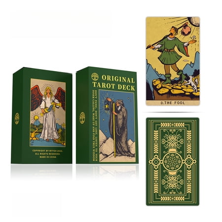 Original Tarot Deck, 78-Card Classic Rider-Waite-Inspired Tarot Cards for Divination, Spiritual Guidance & Home Décor, with Instruction Booklet