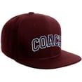 thumbnail image 1 of Original Team Coach Snapback Hat Classic Layered Arched Letters Flat Bill Cap, 1 of 3