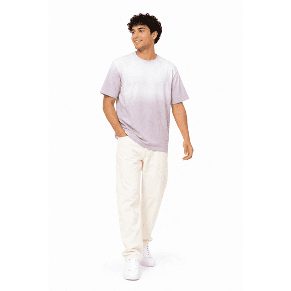 Original Threads Unisex Oversized Spray Washed Ombre Cotton T-Shirt