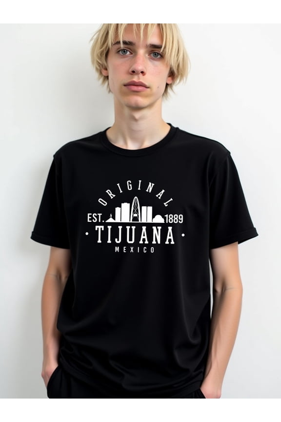 Original Tijuana Mexico Tee Men's graphic t shirts black short graphic tees Hip-hop streetwear Vintage Unisex Shirt Printed tshirts