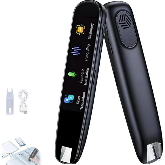 Original Translator Pen, Portable Smart Scanning & Reading Translators, 122 Language Electronic Dictionary with Offline Online Translation for Study, Work, Travel (Black)