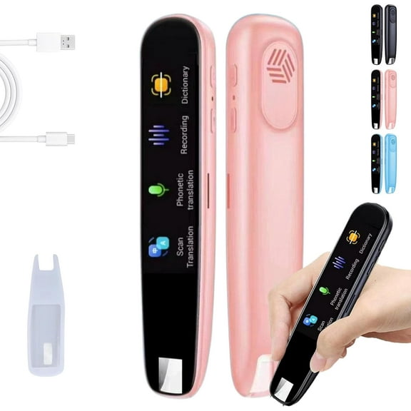 Original Translator Pen, Portable Smart Scanning & Reading Translators, Multi-Language Electronic Dictionary with Offline Online Translation for Study Work Travel, 112 Languages Support (Pink)