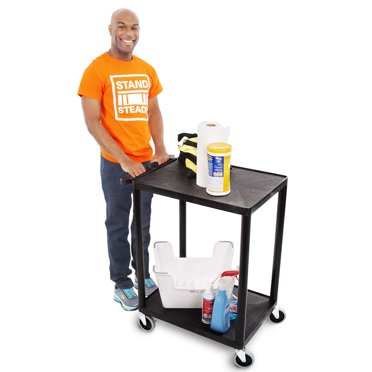 Luxor Utility Cart - 400-Lb. Capacity, 54in.H, Black, Model# LP54-B