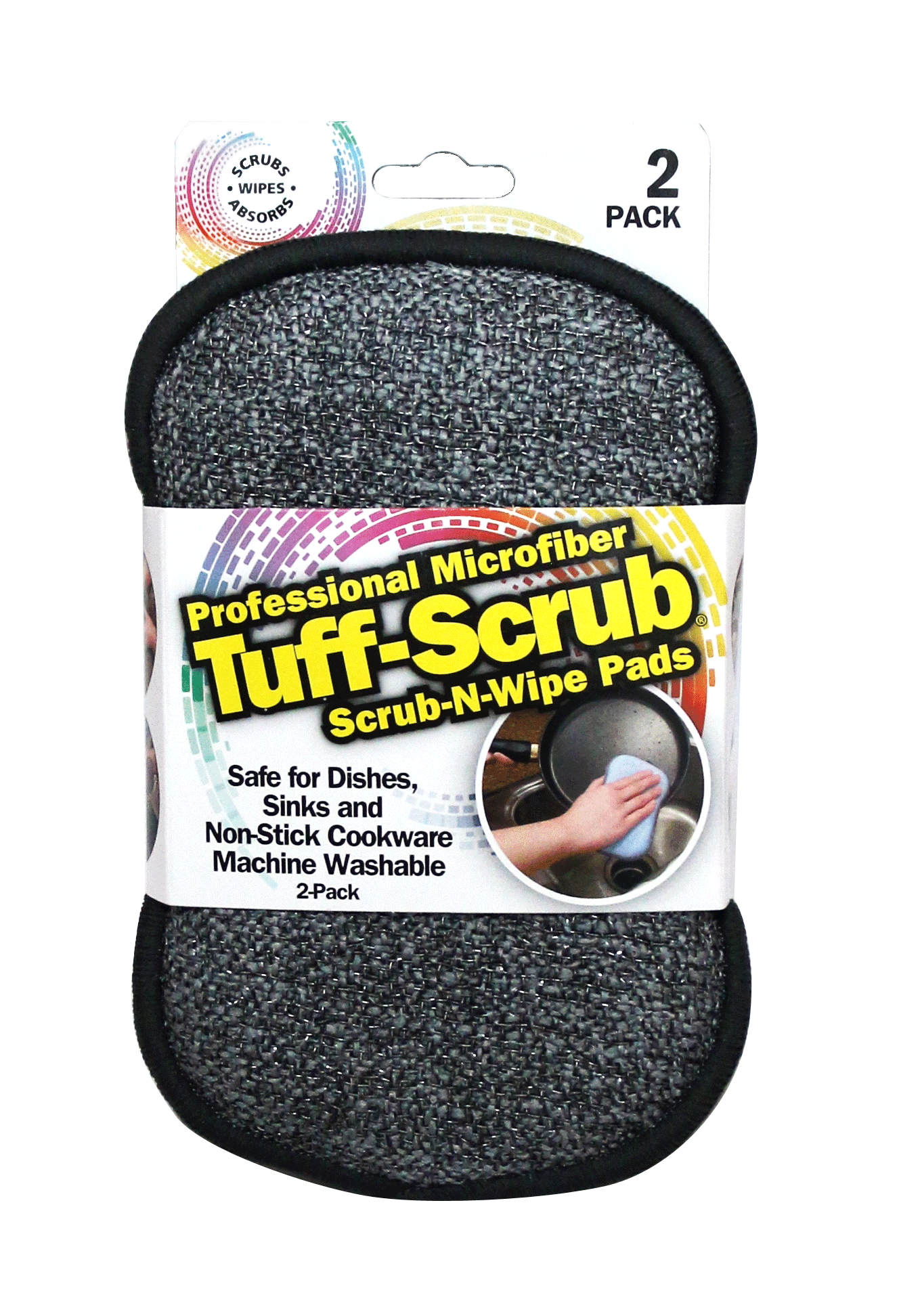 Tuff-Scrub Microfiber Tuff-Scrub Dishwand Refills - Long Lasting, Durable -  Blue - Heavy Duty - 2 Head Refills - Perfect for Tough Jobs - High Quality  & Dishwasher Safe in the Kitchen