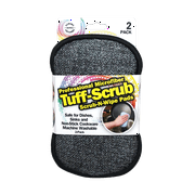 Original Tuff-Scrub Professional Microfiber Scrub N Wipe Cleaning Sponge Pads, Scouring & Wiping, Pack of 2 Large Size