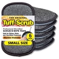 thumbnail image 1 of Tuff-Scrub Original Small Microfiber Scrub-N-Wipe Cleaning Sponge Pads, Non-Scratch, Machine Washable, 6-Pack, 1 of 6
