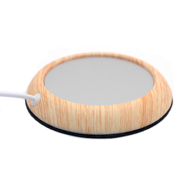 Eease Coffee Cup Warmer Mug Warmer Electric Cup Beverage Warmer Plate Coaster Base, Size: 10.3x10.3cm, Brown