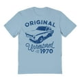 thumbnail image 1 of Original & Unrestored 1948 Heritage Graphic Light Blue Men's Cotton T-Shirt, 1 of 1
