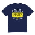 thumbnail image 1 of Original & Unrestored Built In The Fifty Graphic Navy Men's Cotton T-Shirt, 1 of 1