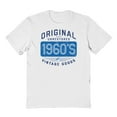 thumbnail image 1 of Original & Unrestored Built In The Sixties 2 Graphic White Men's Cotton T-Shirt, 1 of 1
