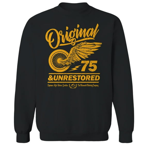 Original & Unrestored High Octane Graphic Black Men's Cotton Pullover Sweatshirt