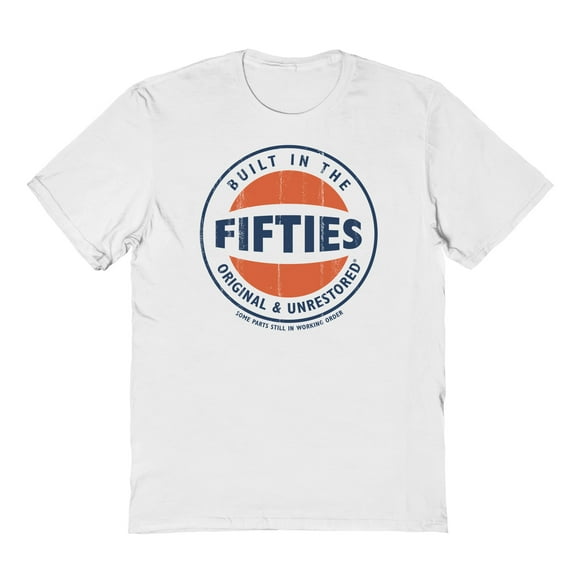 Original & Unrestored Iconic Fifties Graphic White Men's Cotton T-Shirt