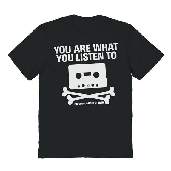Original & Unrestored Listen Graphic Black Men's Cotton T-Shirt