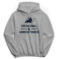 thumbnail image 1 of Original & Unrestored Lock Up Graphic Sport Grey Men's Cotton Pullover Hoodie, 1 of 1