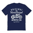 thumbnail image 1 of Original & Unrestored Motorcycle Club Graphic Navy Men's Cotton T-Shirt, 1 of 1