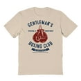 thumbnail image 1 of Original & Unrestored Pugilism Graphic Sand Men's Cotton T-Shirt, 1 of 1