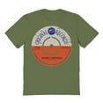 thumbnail image 1 of Original & Unrestored Records Graphic Military Green Men's Cotton T-Shirt, 1 of 1
